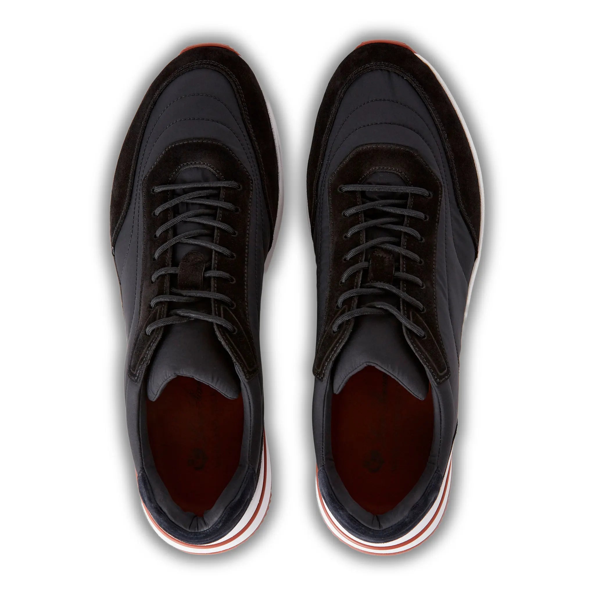 Upper View of Loro Piana Week End Walk Black Sneaker FAP9780_8000